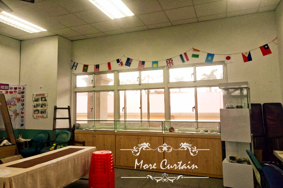 北埔窗簾推薦沐爾窗簾北埔國小印刷捲簾 1