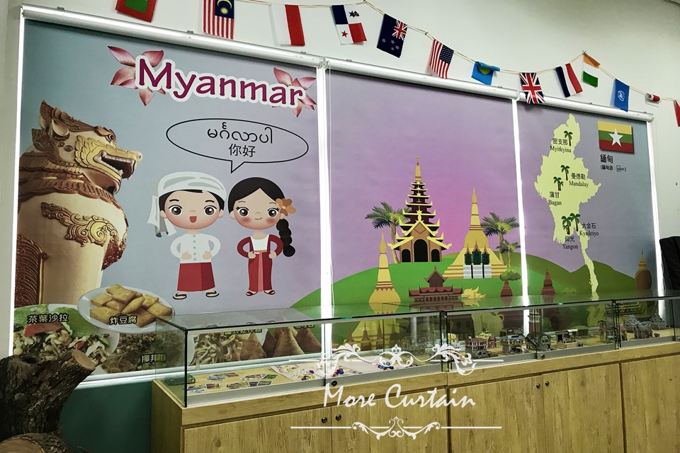 北埔窗簾推薦沐爾窗簾北埔國小印刷捲簾 6