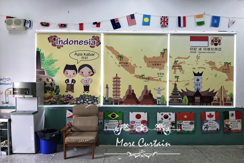 北埔窗簾推薦沐爾窗簾北埔國小印刷捲簾 7