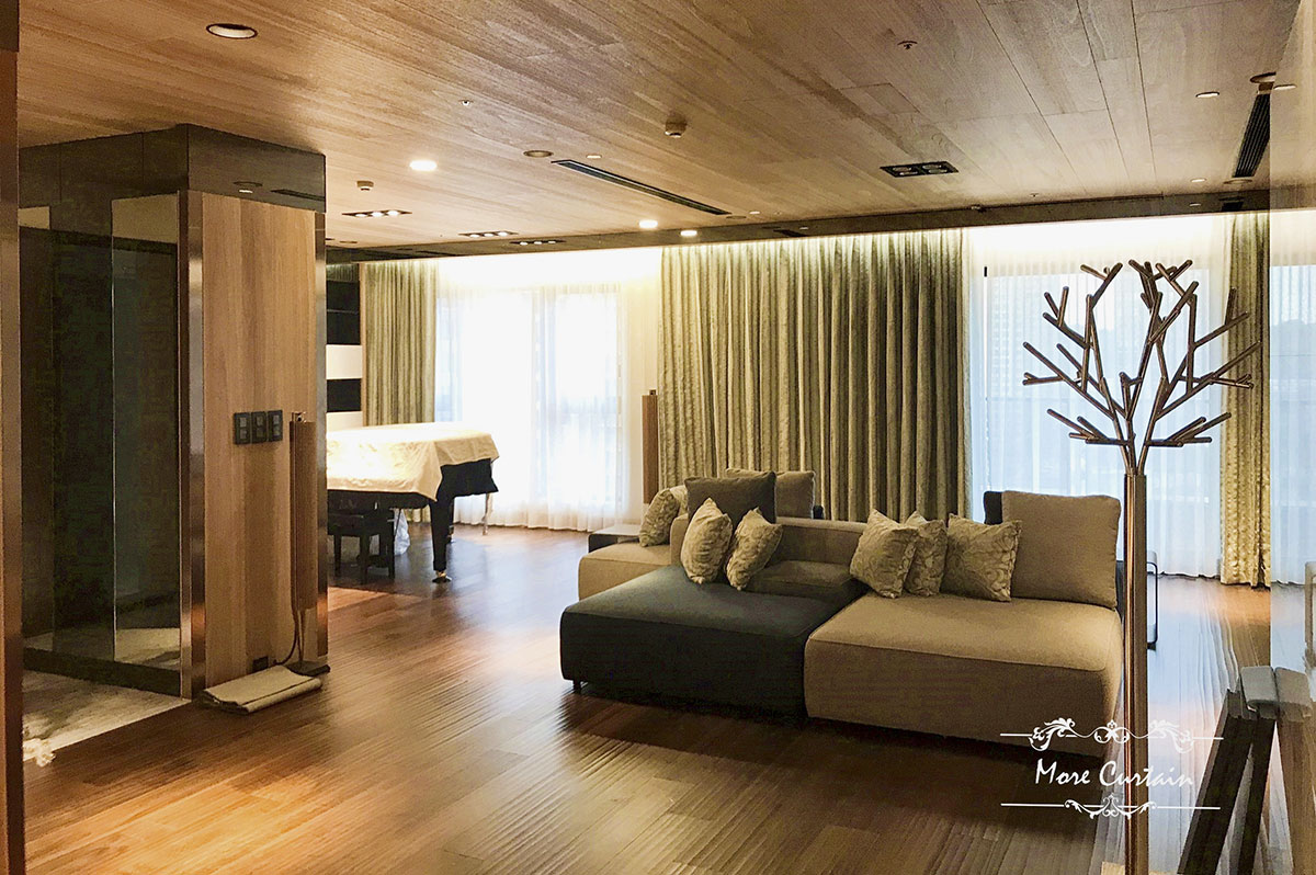 新竹寶山窗簾布簾與紗簾，風琴簾營造室內高級質感