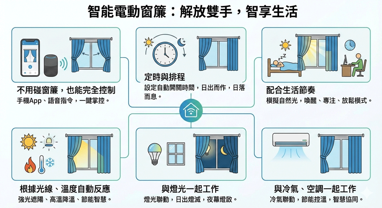 智能窗簾的便利生活