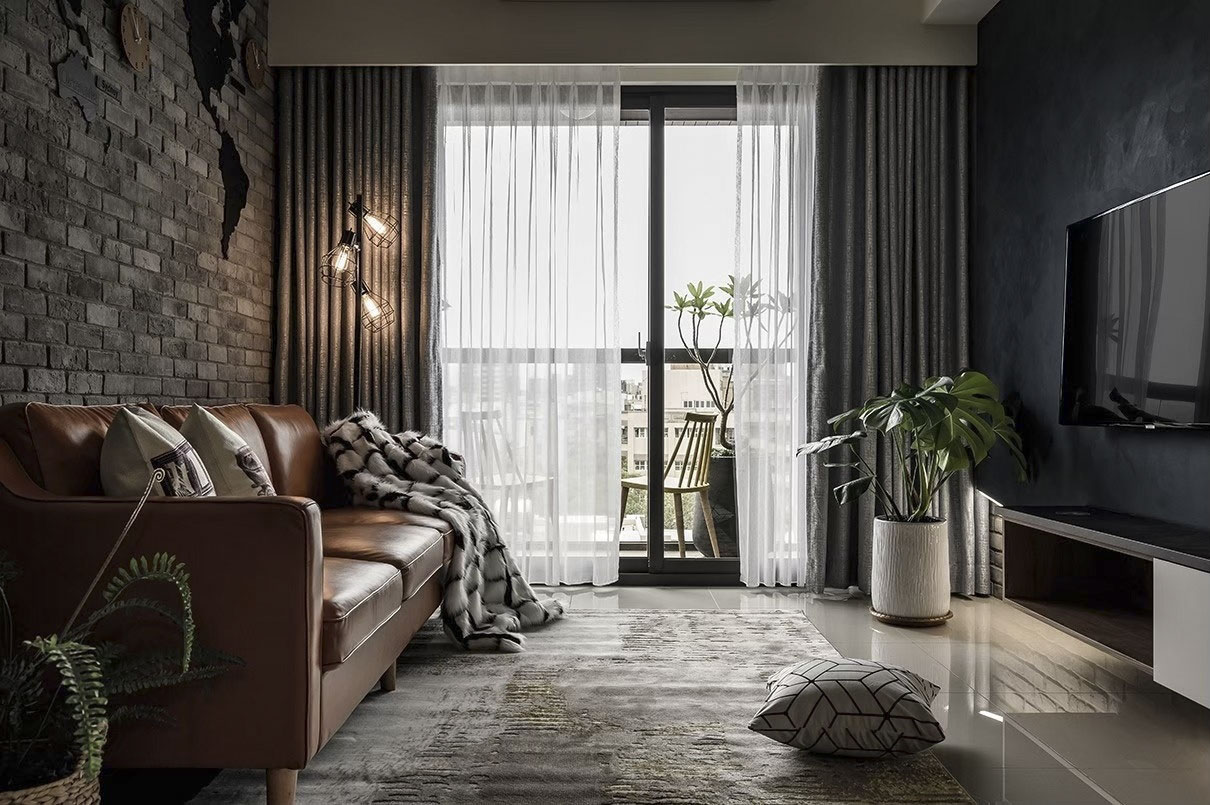 布簾搭配紗簾是室內設計師最愛用的組合